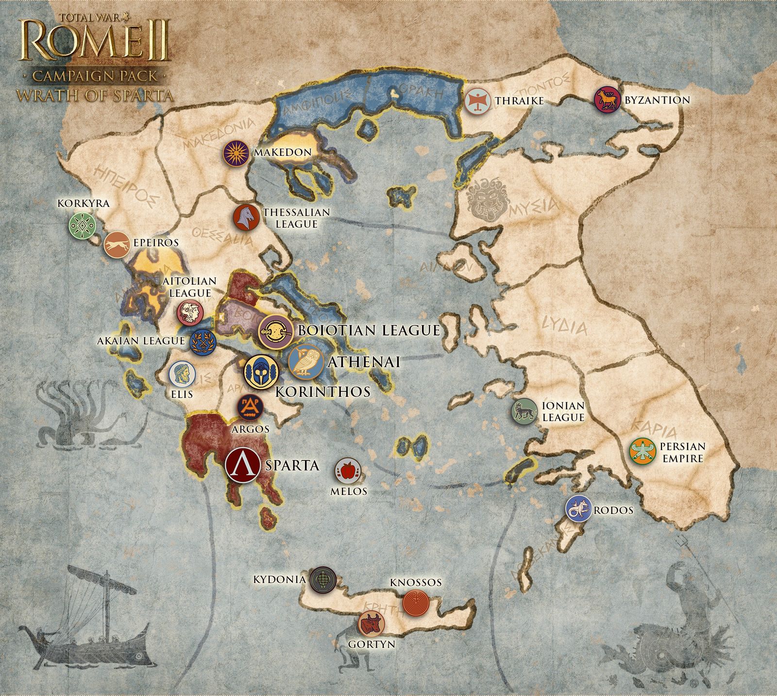 total war rome ii emperor edition faction map